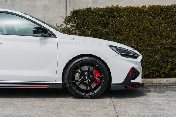 FLOW Designs  i30N Hatch PDE V6 FL2 2025 Side Skirt Splitter Winglets (Pair) - MODE Auto Concepts