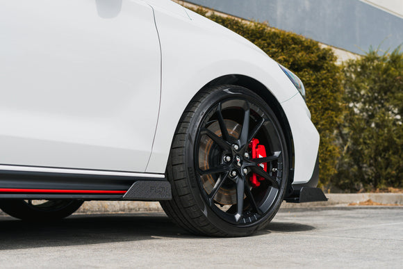 FLOW Designs  i30N Hatch PDE V6 FL2 2025 Side Skirt Splitter Winglets (Pair) - MODE Auto Concepts