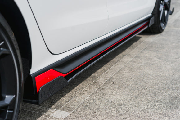 FLOW Designs  i30N Hatch PDE V6 FL2 2025 Side Skirt Splitter Winglets (Pair) - MODE Auto Concepts