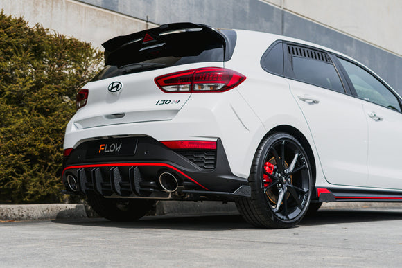 FLOW Designs  i30N Hatch PDE V6 FL2 2025 Flow-Lock Rear Diffuser - MODE Auto Concepts