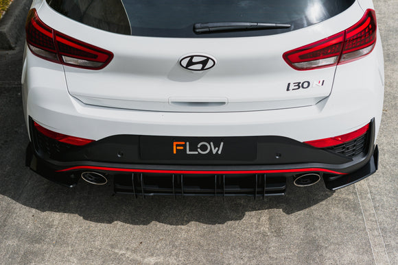FLOW Designs  i30N Hatch PDE V6 FL2 2025 Flow-Lock Rear Diffuser - MODE Auto Concepts