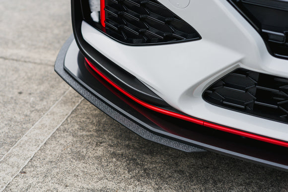 FLOW Designs  i30N Hatch PDE V6 FL2 2025 Front Lip Splitter & Reinforcement Brackets - MODE Auto Concepts