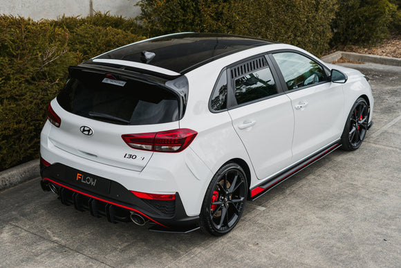FLOW Designs  i30N Hatch PDE V6 FL2 2025 Rear Spoiler Extension - MODE Auto Concepts