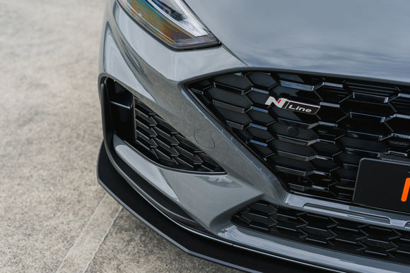 FLOW Designs  i30N-Line Hatch PDe.V6 FL 2024+ Front Lip Splitter & Reinforcement Brackets - MODE Auto Concepts