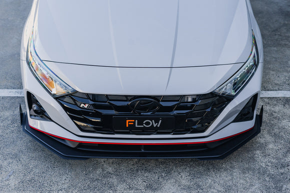 FLOW Designs  i20 N BC3 Facelift - Front Lip Splitter & Mounting Brackets - MODE Auto Concepts