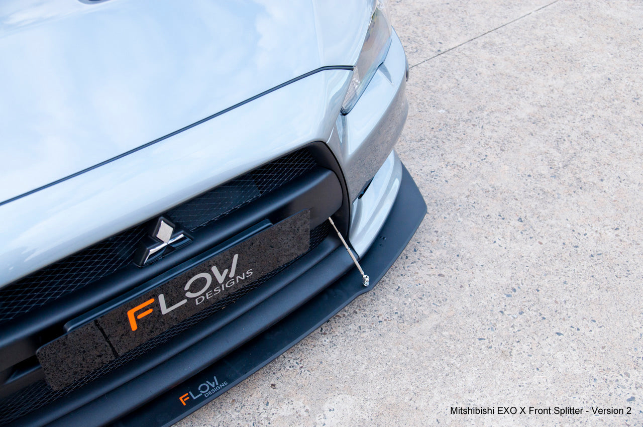 FLOW Designs  Lancer Evolution X Full Lip Splitter Set