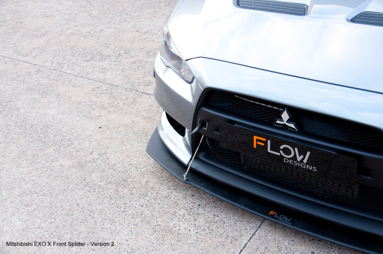 FLOW Designs  Lancer Evolution X Full Lip Splitter Set