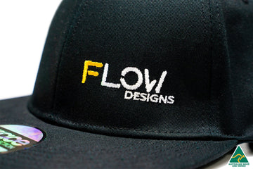 FLOW Designs  Flow Designs Embroided Snapback Hat (Black) - MODE Auto Concepts