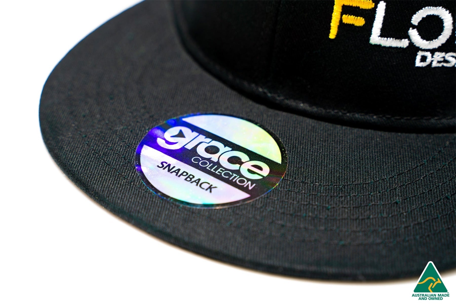 FLOW Designs  Flow Designs Embroided Snapback Hat (Black) - MODE Auto Concepts