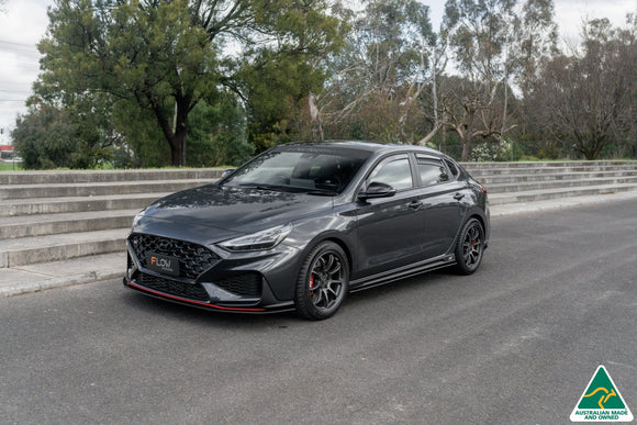 FLOW Designs  i30N Fastback PD FL 2022+ Front Lip Splitter & Reinforcement Brackets - MODE Auto Concepts