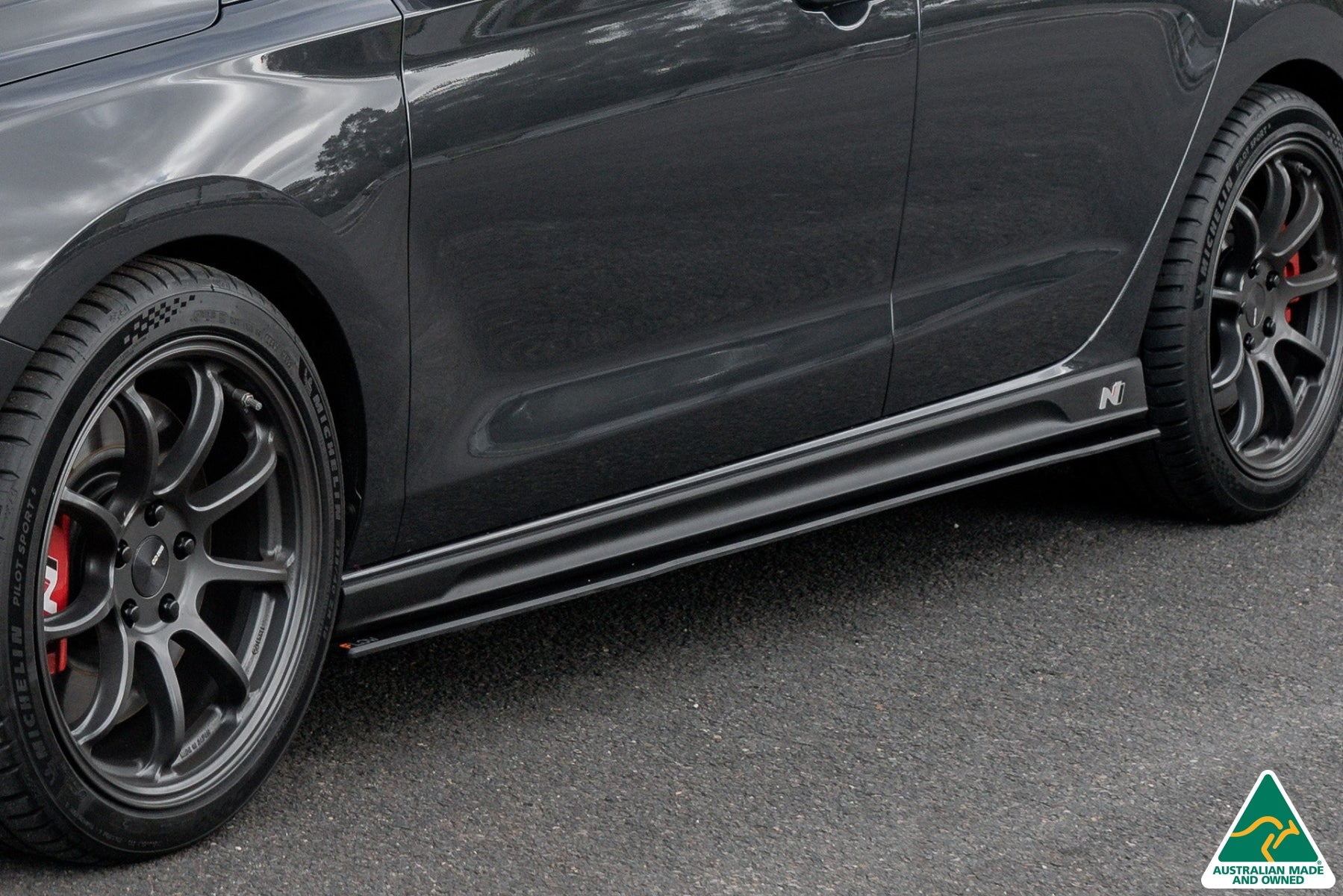 FLOW Designs  i30N Fastback PD FL 2022+ Side Skirt Splitters (Pair) - MODE Auto Concepts