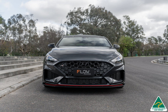 FLOW Designs  i30N Fastback PD FL 2022+ Front Lip Splitter & Reinforcement Brackets - MODE Auto Concepts