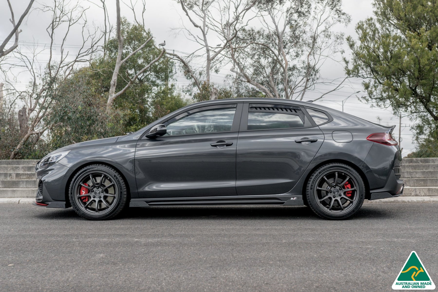 FLOW Designs  i30N Fastback PD FL 2022+ Side Skirt Splitter Winglets (Pair) - MODE Auto Concepts
