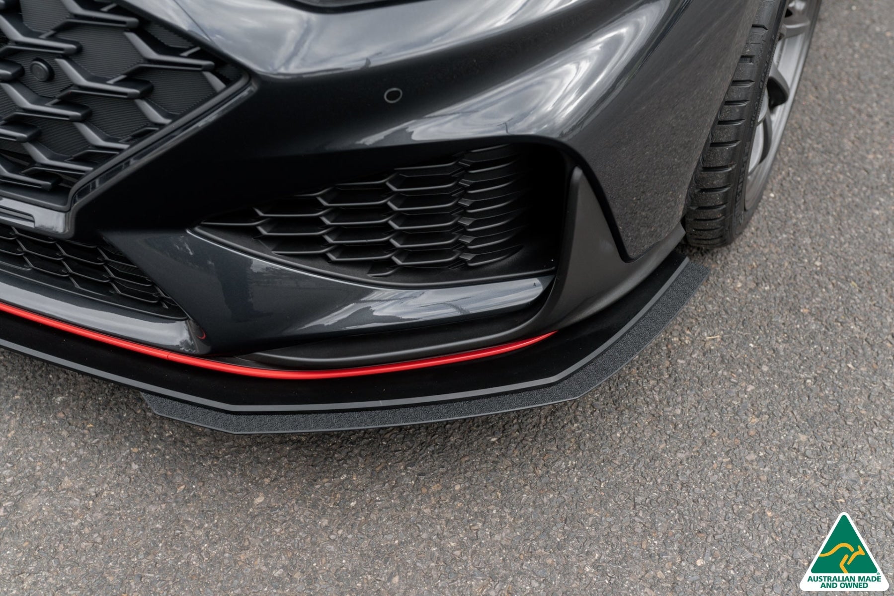FLOW Designs  i30N Fastback PD FL 2022+ Front Lip Splitter & Reinforcement Brackets - MODE Auto Concepts