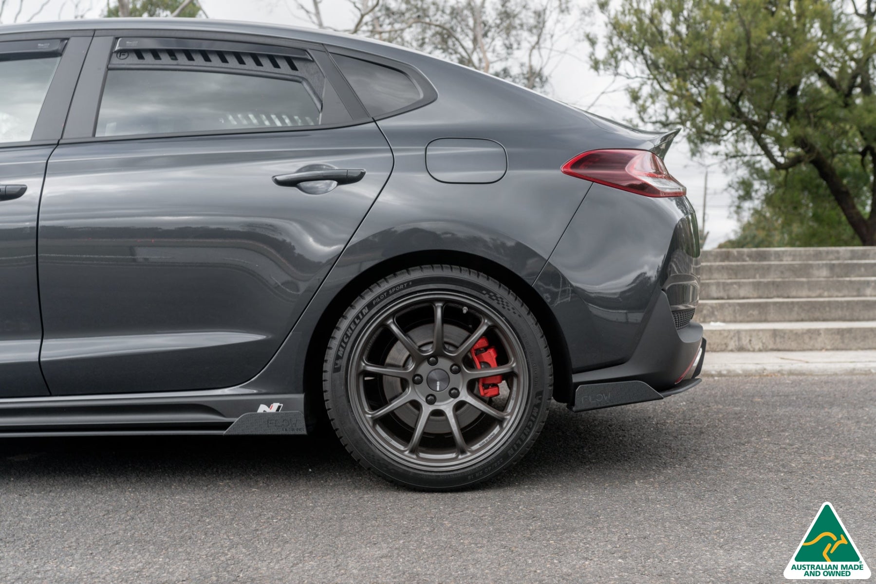 FLOW Designs  i30N Fastback PD FL 2022+ Side Skirt Splitter Winglets (Pair) - MODE Auto Concepts