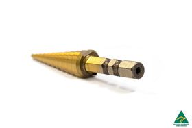 FLOW Designs  Metric Step Drill Bit : HSS Titanium Coated 3mm – 13mm - MODE Auto Concepts