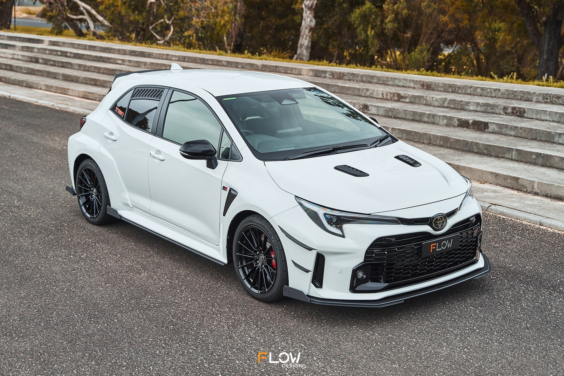 FLOW Designs  Corolla GR Side Skirt Splitters (TEXTURED: Pair) - MODE Auto Concepts