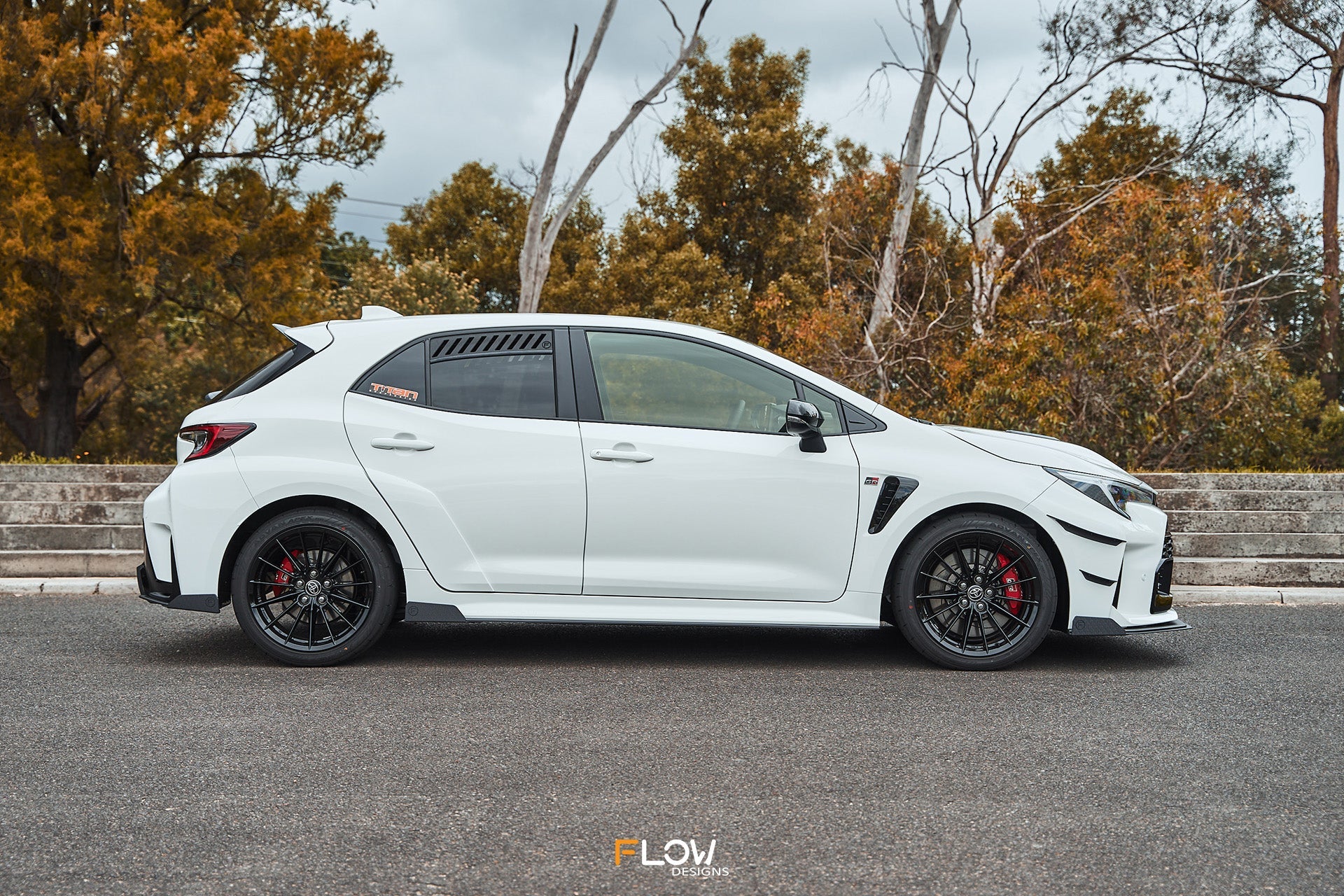 FLOW Designs  Corolla GR Side Skirt Splitters (TEXTURED: Pair) - MODE Auto Concepts
