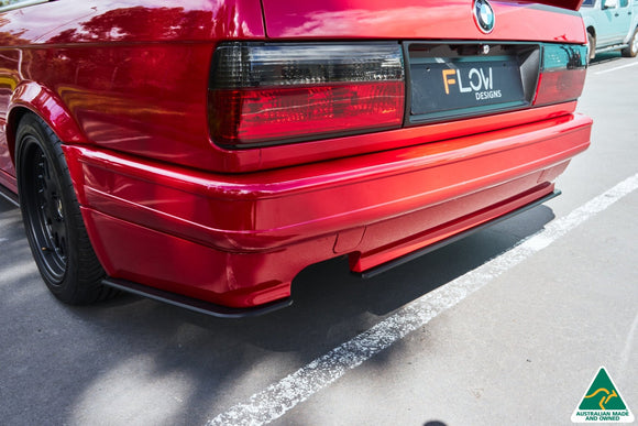 FLOW Designs  E30 M-Tech 2 Rear Bumper Extension (2 Piece) - MODE Auto Concepts