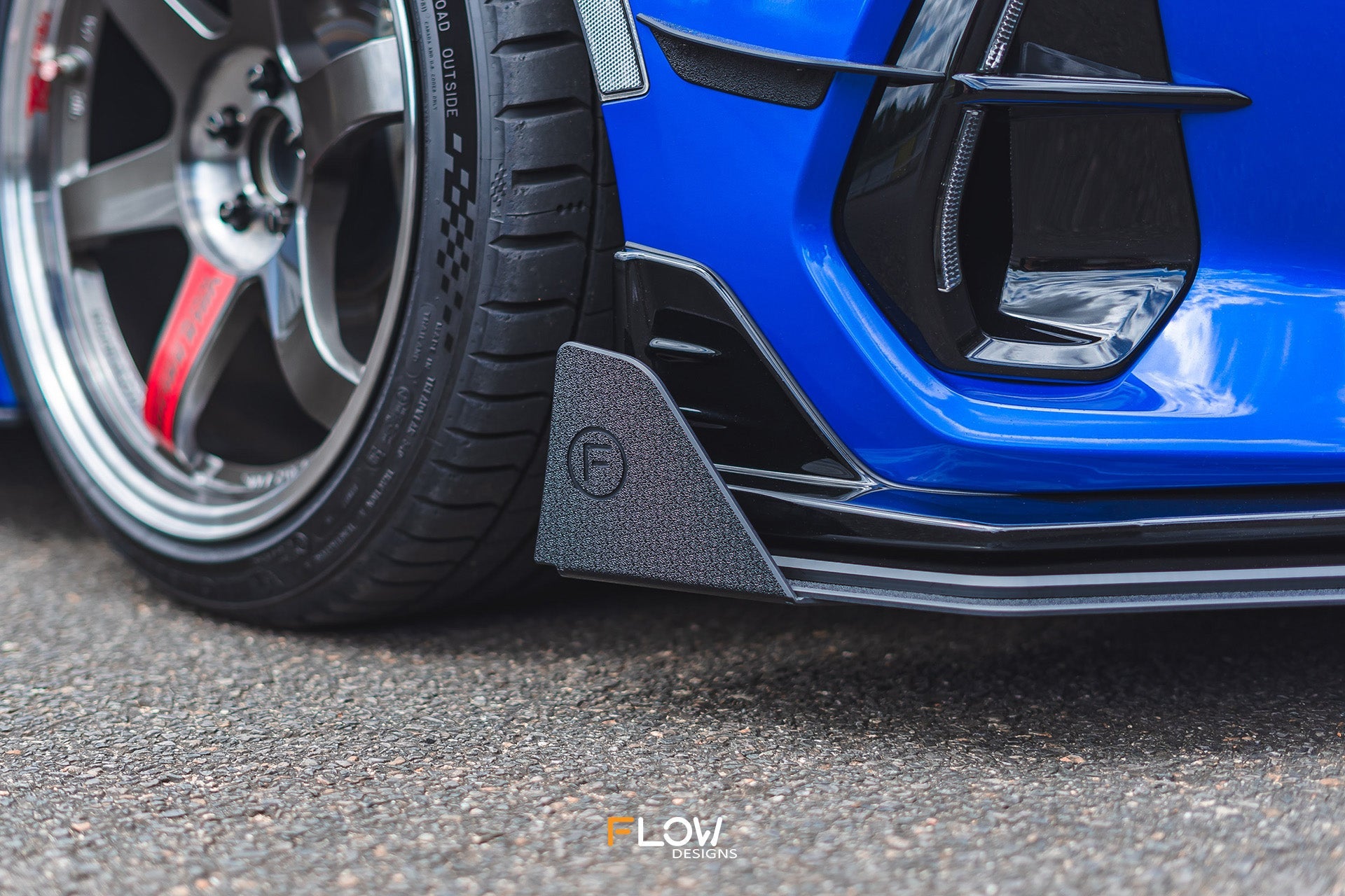 FLOW Designs  ZD8 BRZ STI Front Lip Splitter Winglets (Pair) - MODE Auto Concepts