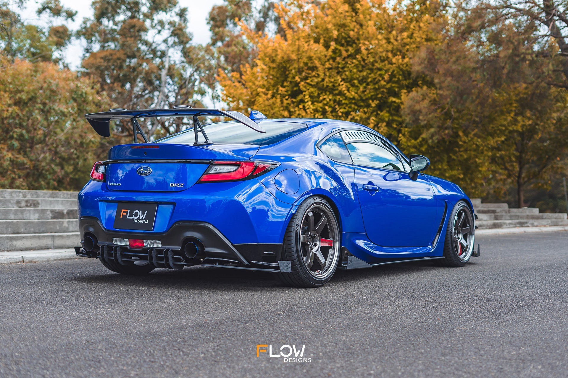 FLOW Designs  ZD8 BRZ STI Rear Spats (GLOSS; Pair) - MODE Auto Concepts