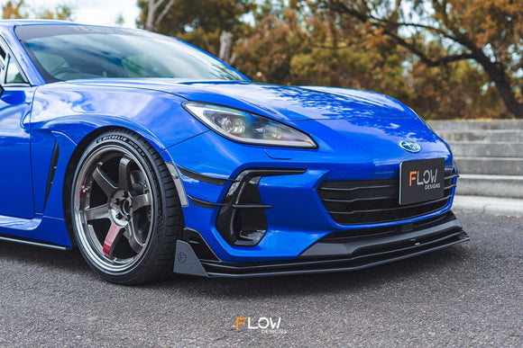 FLOW Designs  ZD8 BRZ STI Front Lip Splitter (GLOSS) - MODE Auto Concepts