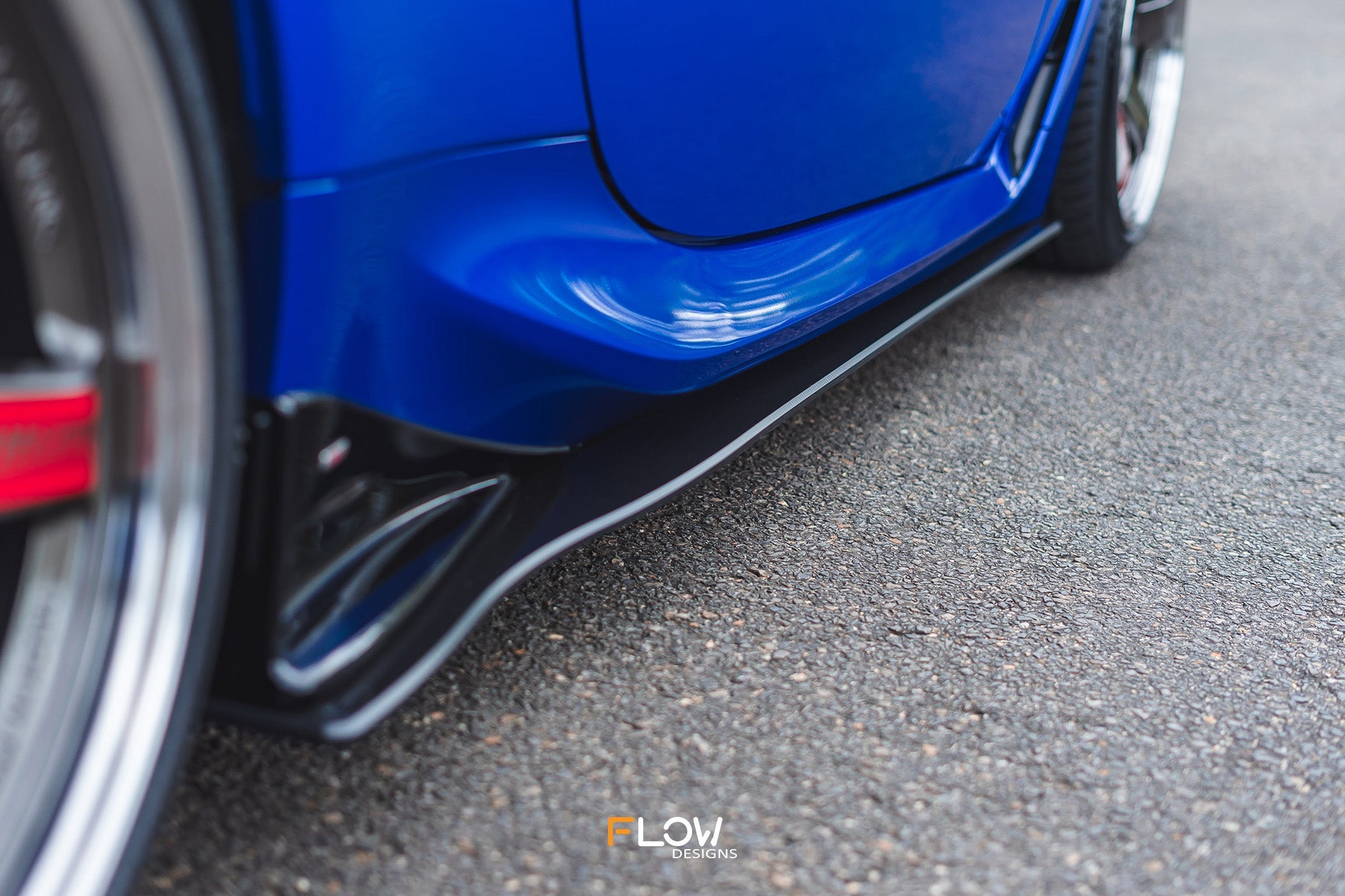 FLOW Designs  ZD8 BRZ STI Side Skirt Splitters (GLOSS: Pair) - MODE Auto Concepts