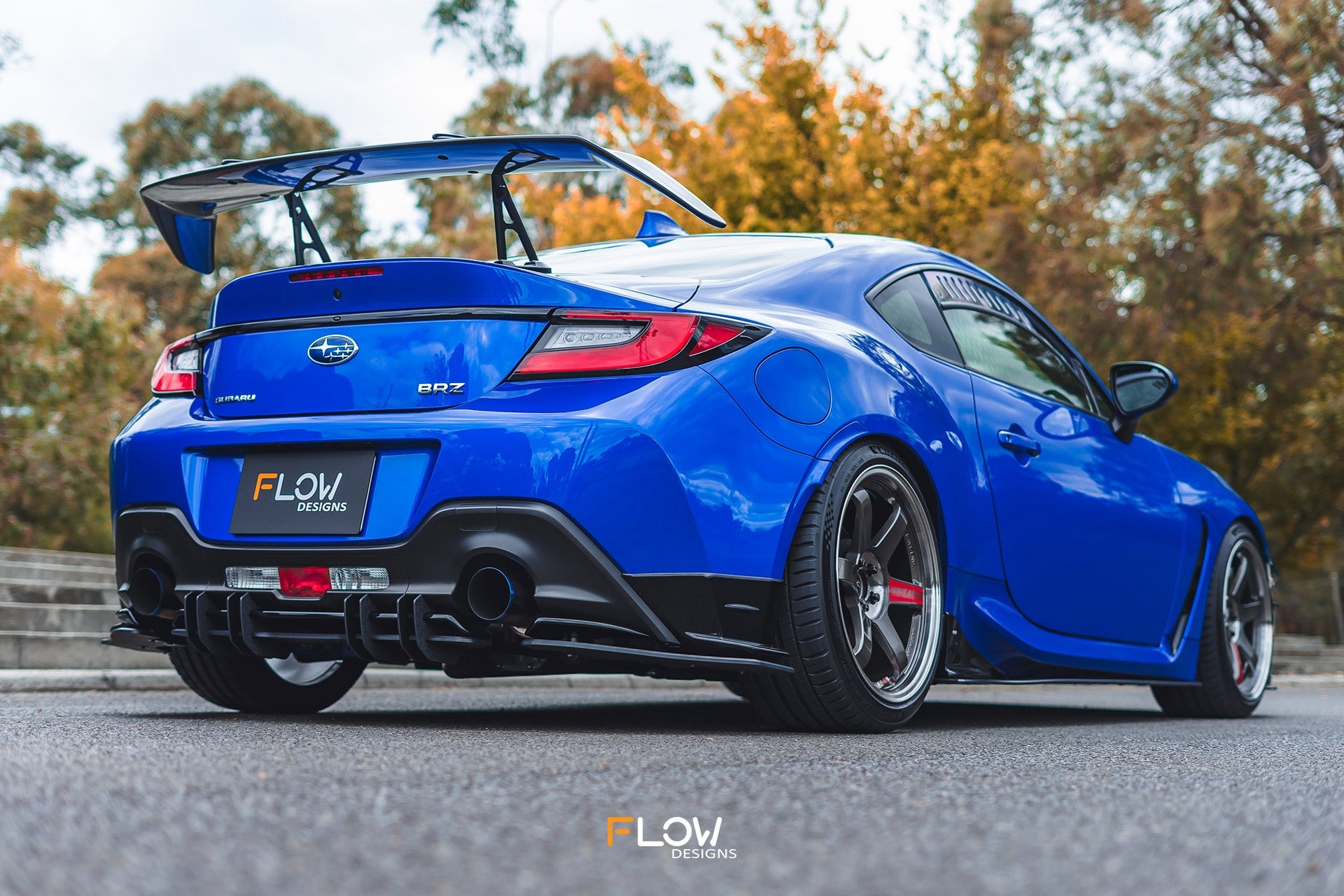 FLOW Designs  ZD8 BRZ STI Rear Spats (GLOSS; Pair) - MODE Auto Concepts