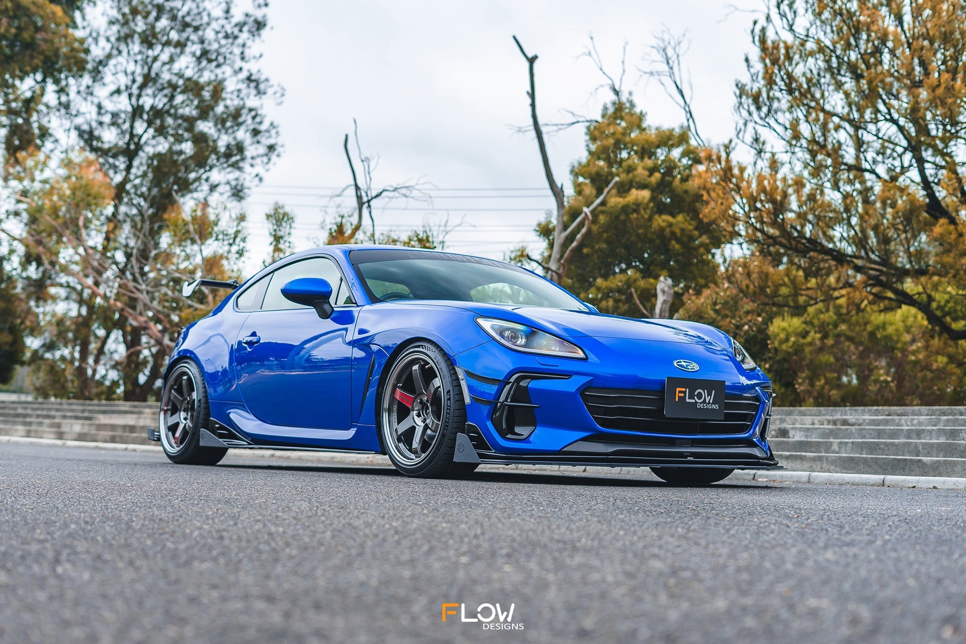 FLOW Designs  ZD8 BRZ STI Front Lip Splitter Winglets (Pair) - MODE Auto Concepts
