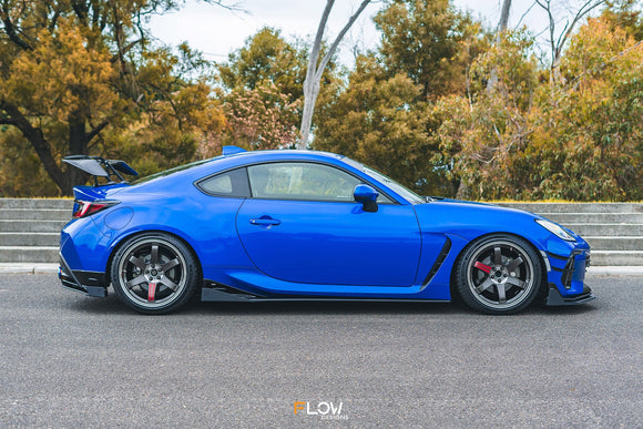 FLOW Designs  ZD8 BRZ STI Side Skirt Splitters (TEXTURED: Pair) - MODE Auto Concepts