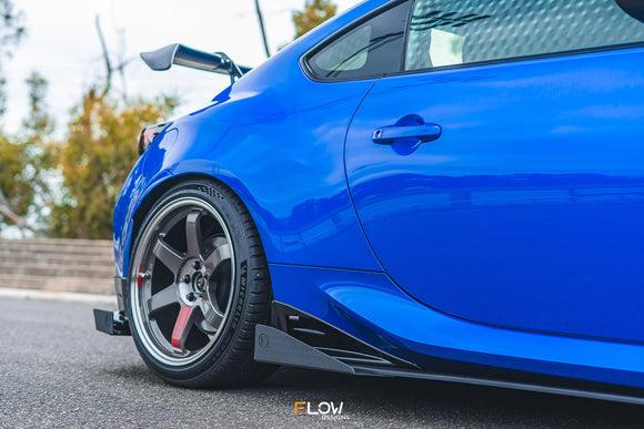 FLOW Designs  ZD8 BRZ STI Side Skirt Splitters (TEXTURED: Pair) - MODE Auto Concepts