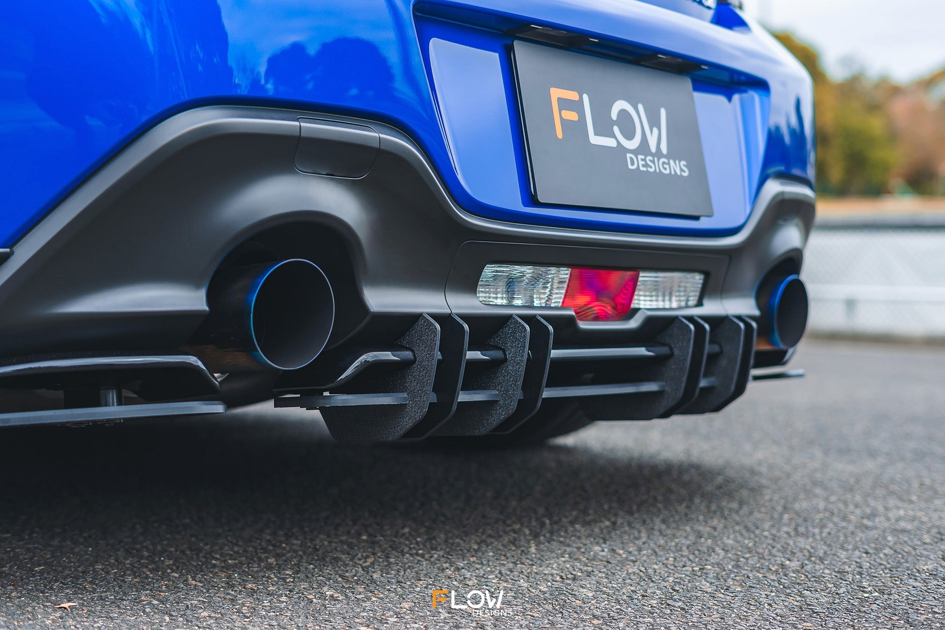 FLOW Designs  ZD8 BRZ STI Flow-Lock Rear Diffuser (TEXTURED) - MODE Auto Concepts
