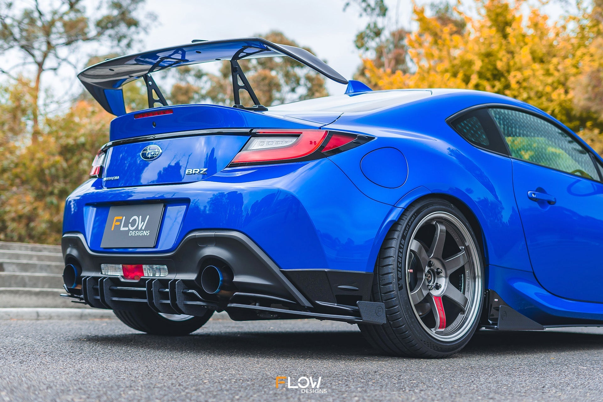 FLOW Designs  ZD8 BRZ STI Rear Spats (TEXTURED; Pair) - MODE Auto Concepts