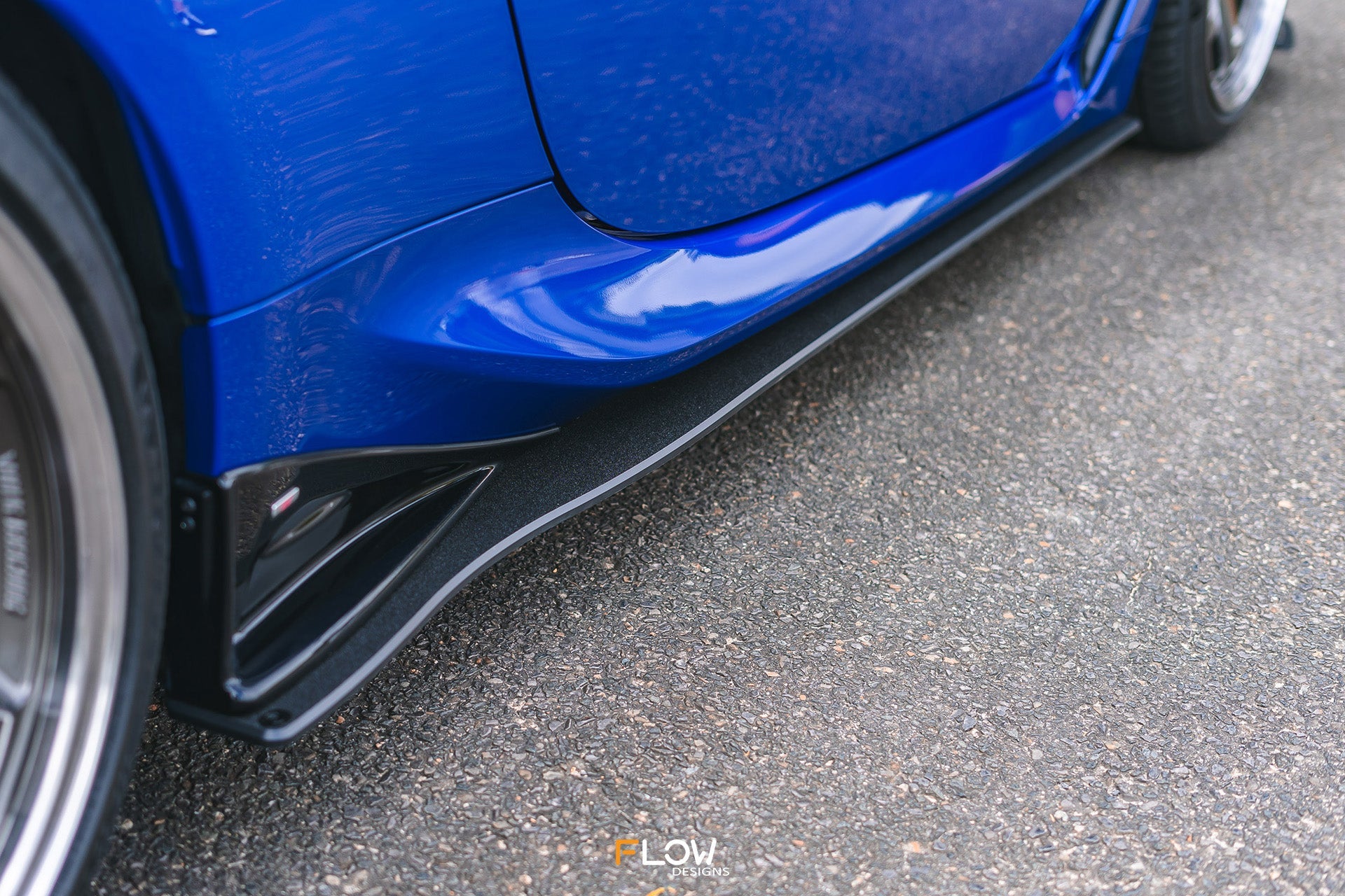 FLOW Designs  ZD8 BRZ STI Side Skirt Splitters (TEXTURED: Pair) - MODE Auto Concepts