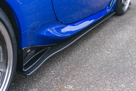 FLOW Designs  ZD8 BRZ STI Side Skirt Splitters (TEXTURED: Pair) - MODE Auto Concepts