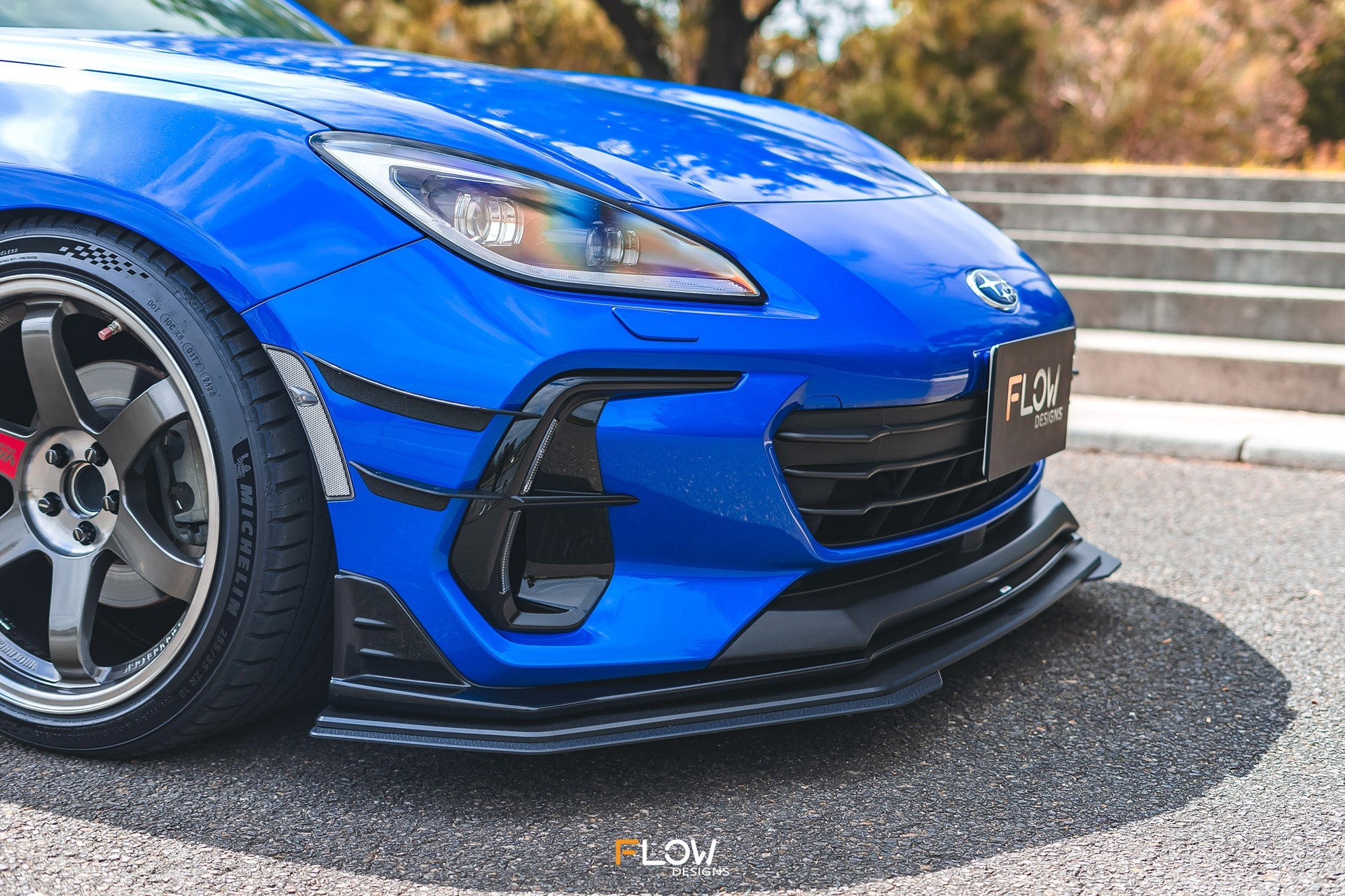 FLOW Designs  ZD8 BRZ STI Front Lip Splitter Extensions (Pair) - MODE Auto Concepts