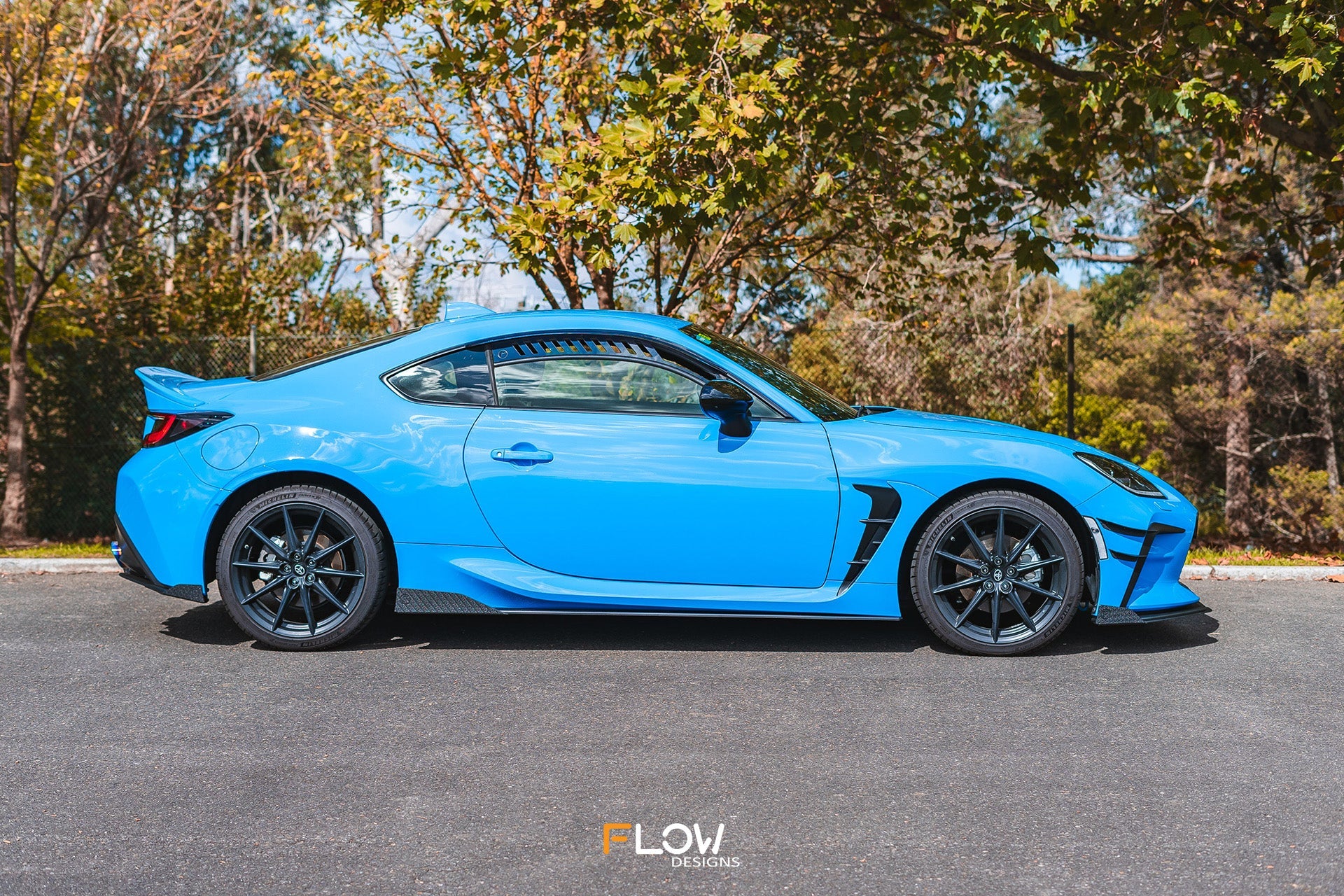 FLOW Designs  ZN8 GR86 Side Skirt Splitters (TEXTURED: Pair) - MODE Auto Concepts