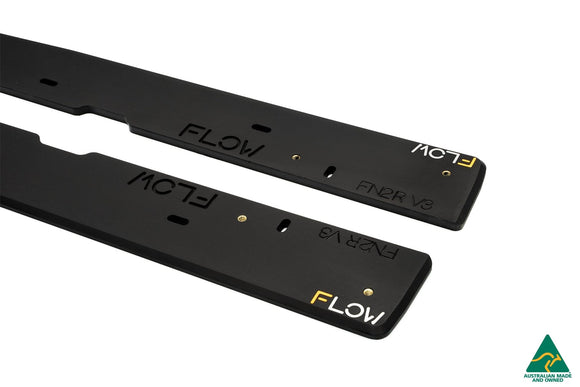 FLOW Designs  FN2 Civic Type R Side Skirt Splitters V3 (Pair) - MODE Auto Concepts