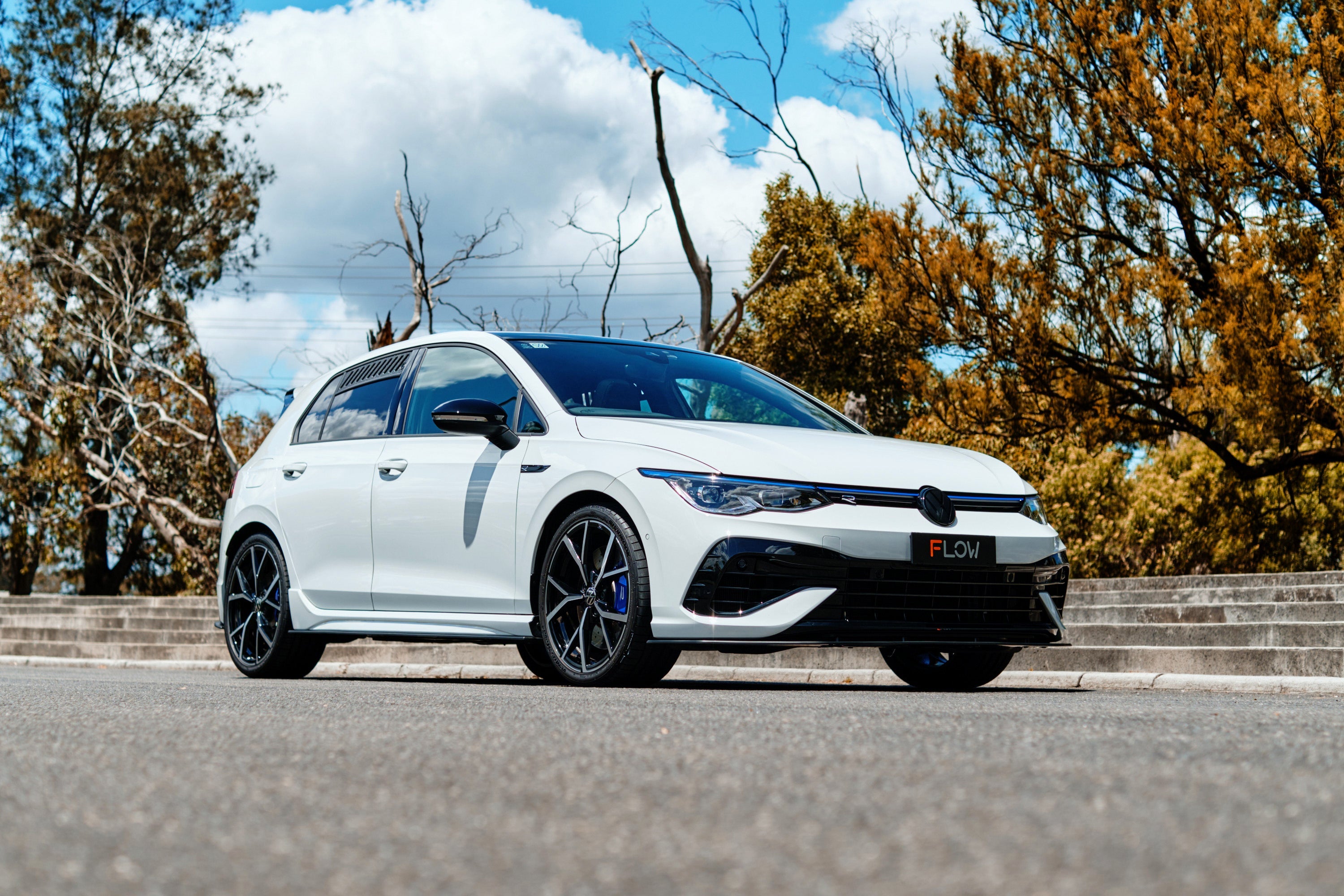 FLOW Designs  MK8 Golf R Chassis Mounted Front Lip Splitter - MODE Auto Concepts