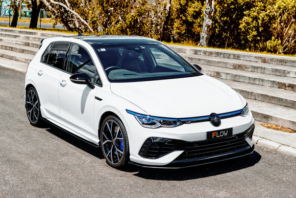 FLOW Designs  MK8 Golf R Chassis Mounted Front Lip Splitter - MODE Auto Concepts