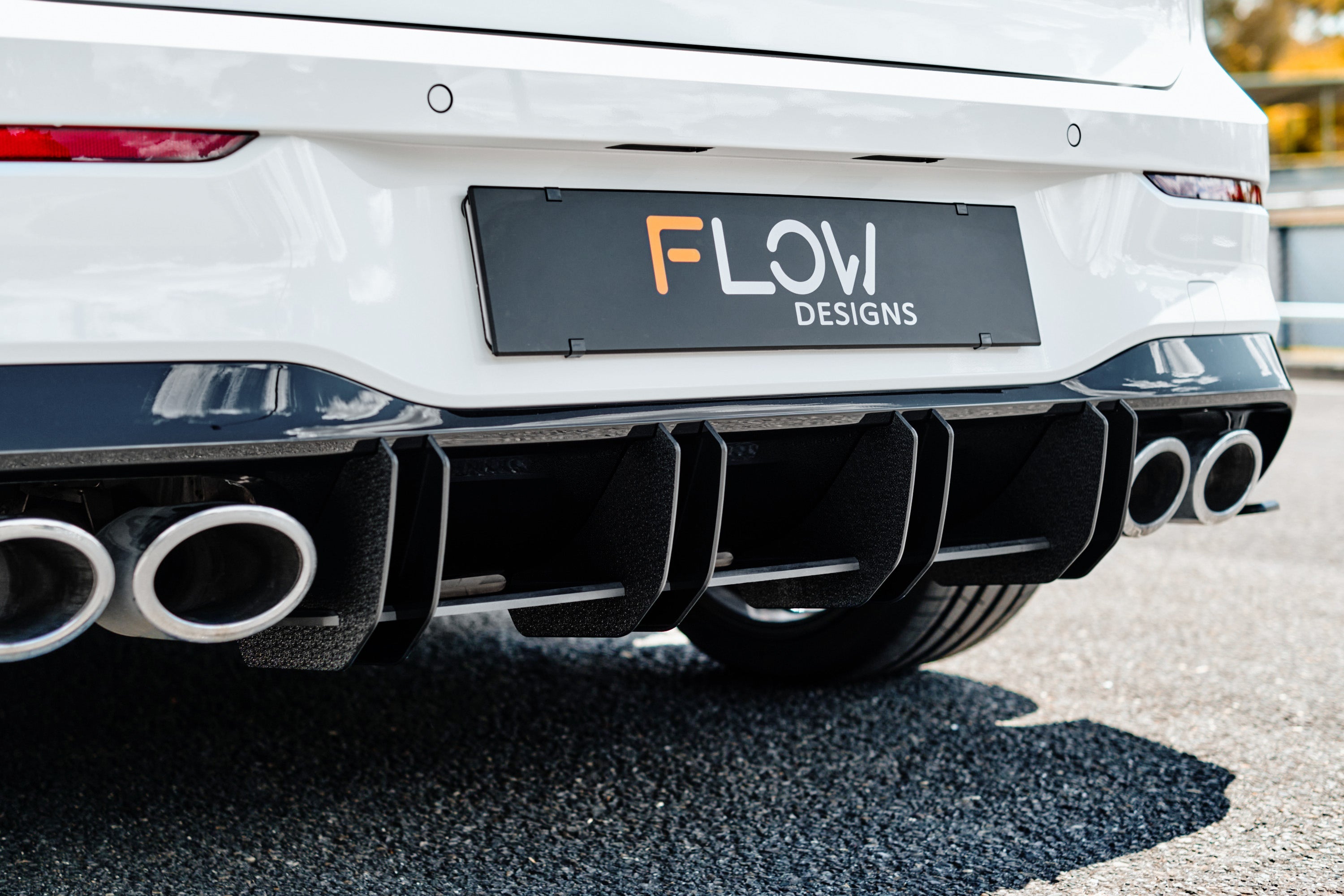 FLOW Designs  MK8 Golf R Flow-Lock Rear Diffuser - MODE Auto Concepts