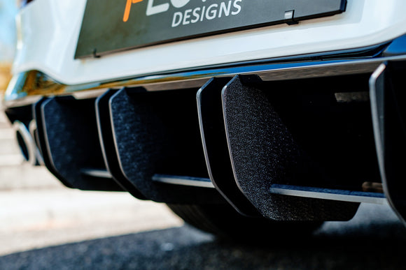 FLOW Designs  MK8 Golf R Flow-Lock Rear Diffuser - MODE Auto Concepts