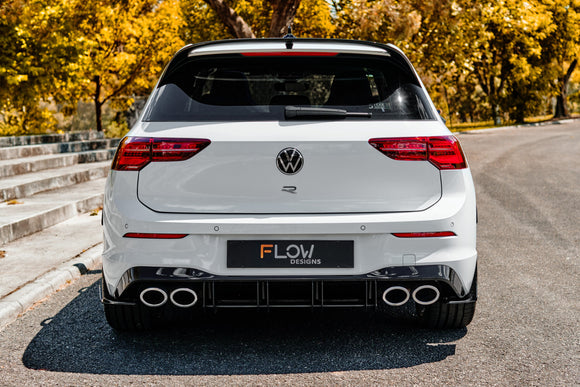 FLOW Designs  MK8 Golf R Flow-Lock Rear Diffuser - MODE Auto Concepts