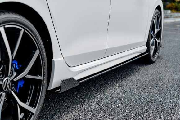 FLOW Designs  MK8 Golf R Side Skirt Splitters (Pair) - MODE Auto Concepts