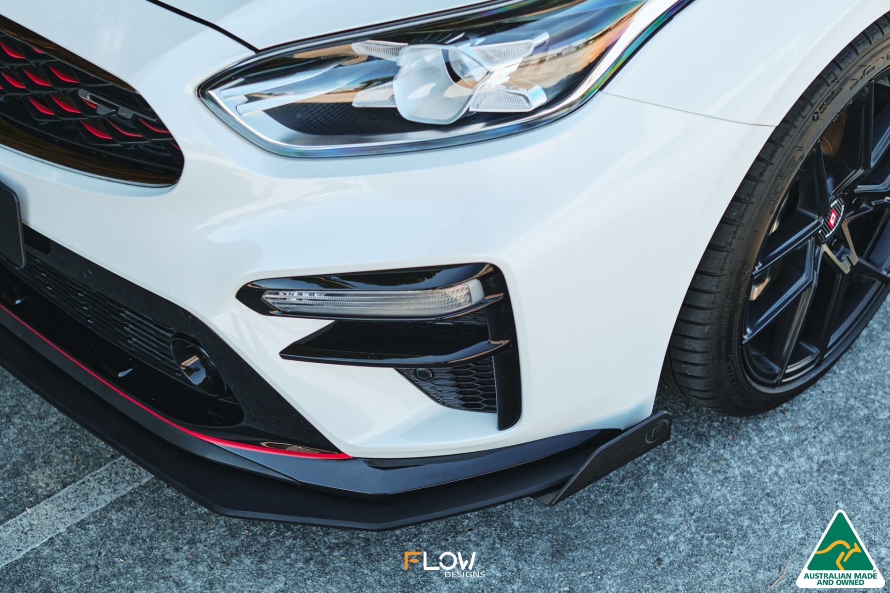 FLOW Designs  Cerato GT PFL Front Lip Splitter Winglets (Pair) - MODE Auto Concepts