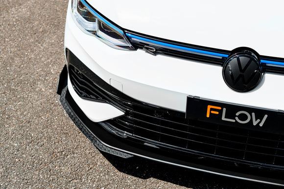 FLOW Designs  MK8 Golf R Chassis Mounted Front Lip Splitter - MODE Auto Concepts