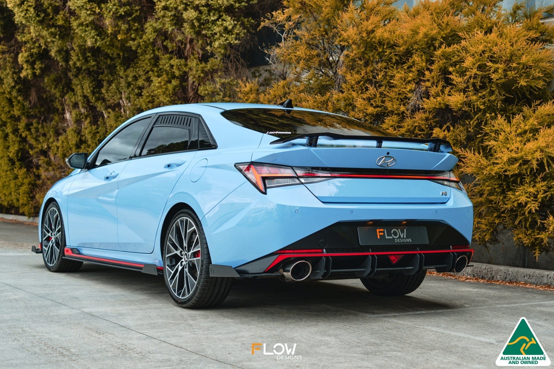 FLOW Designs  CN7 Elantra N Sedan 2021 Rear Spat Winglets (Pair) - MODE Auto Concepts