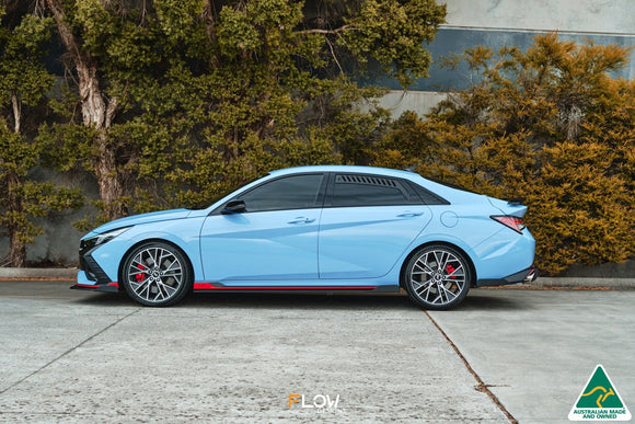FLOW Designs  CN7 Elantra N Sedan 2021 Side Skirt Splitters (Pair) - MODE Auto Concepts
