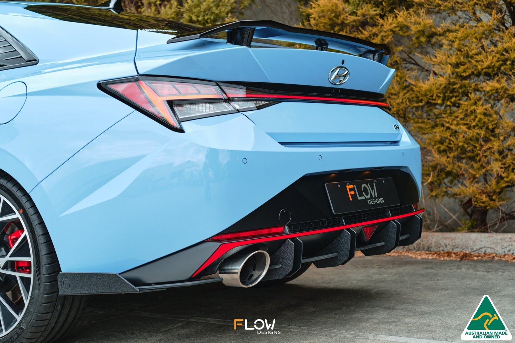 FLOW Designs  CN7 Elantra N Sedan 2021 Flow-Lock Rear Diffuser - MODE Auto Concepts