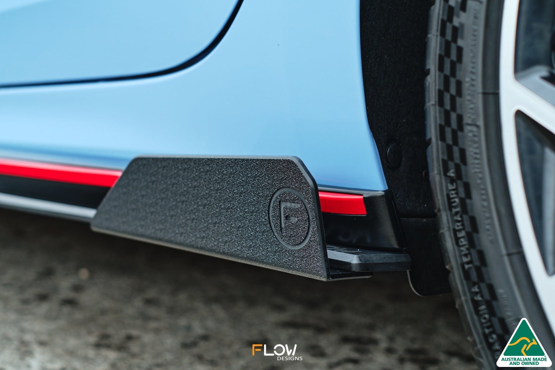 FLOW Designs  CN7 Elantra N Sedan 2021 Side Skirt Splitters (Pair) - MODE Auto Concepts